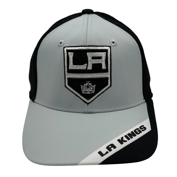 adidas Other - Adidas LA Kings NHL Structured Flex Hat Grey Black Mens Size SM/MD‎ NEW
